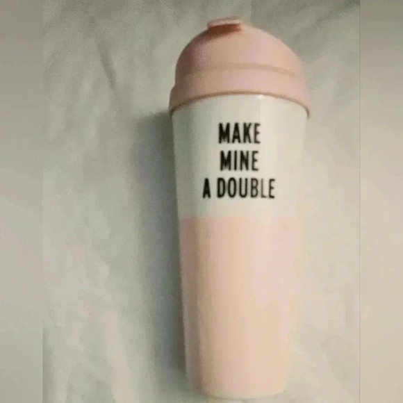 Kate spade ny Make  Mine a Double Insulated Thermal Travel Mug Tumbler 16 Oz EUC - Picture 2 of 8